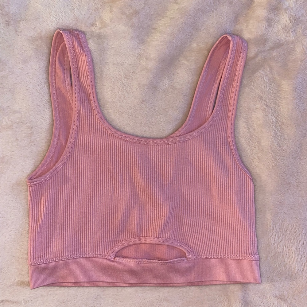 Crop ribbed tank